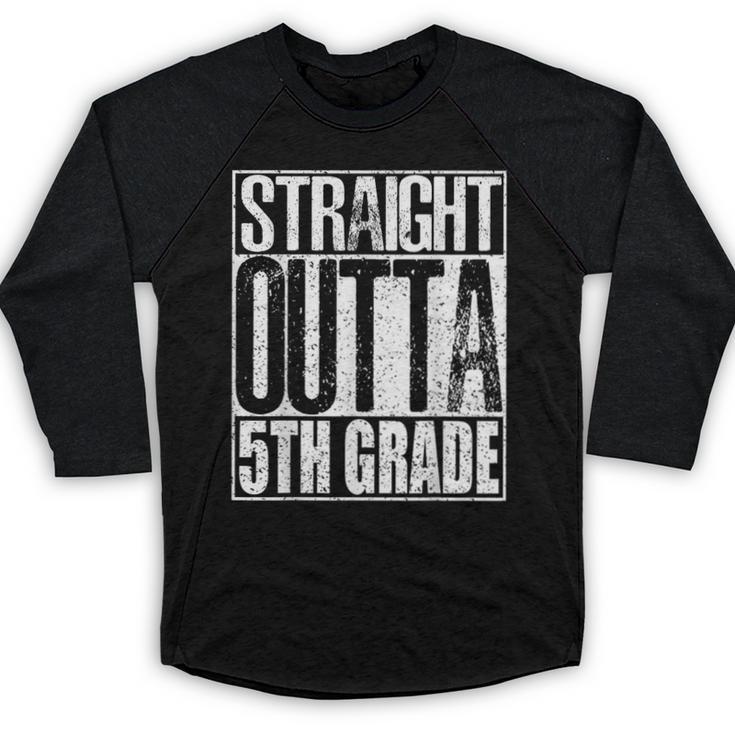 Straight Outta 5th Grade Shirt Graduation 2017 Baseball Raglan Shirt