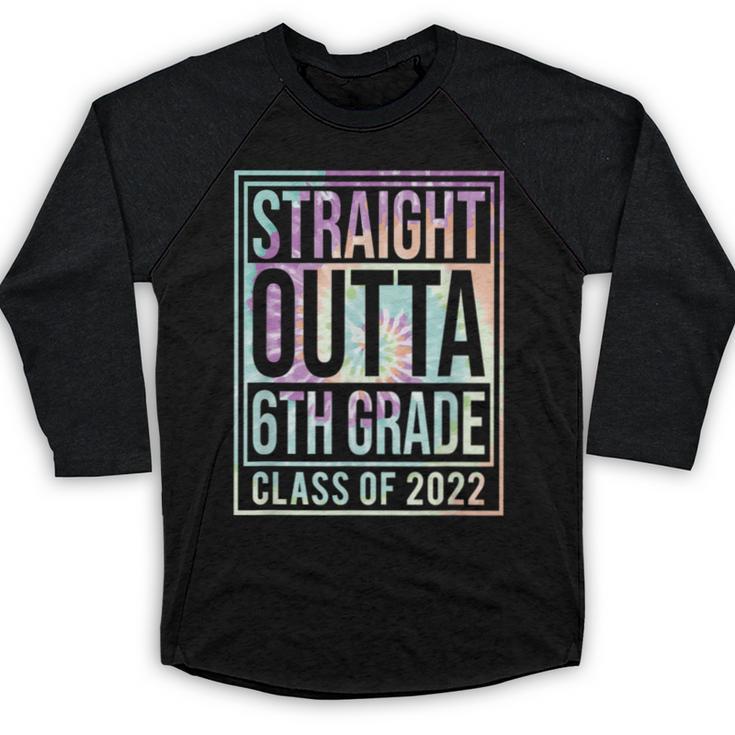 Straight Outta 6th Grade Class Of 2022 School Graduation Baseball Raglan Shirt