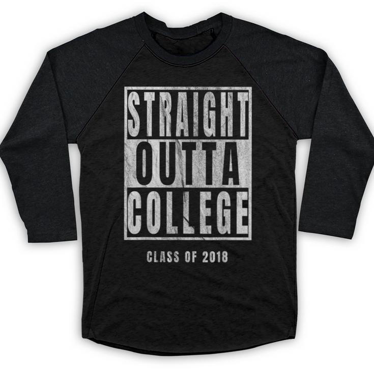 Straight Outta College s Graduation Baseball Raglan Shirt