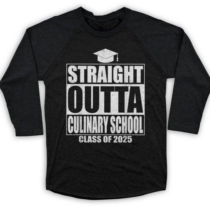 Straight Outta Culinary School Graduation Idea Class Of 2025 Baseball Raglan Shirt