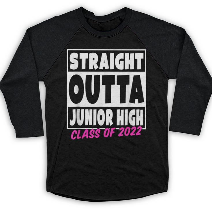 Straight Outta Junior High School Graduation Baseball Raglan Shirt