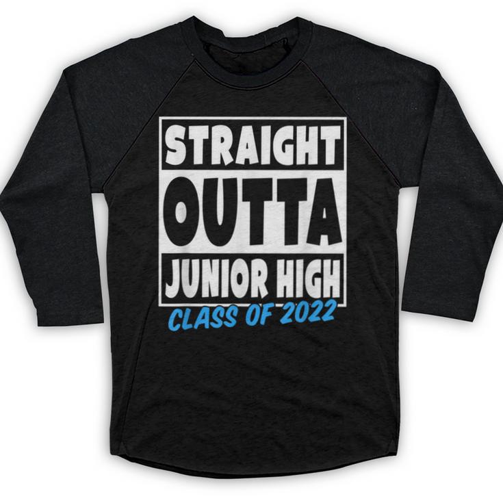 Straight Outta Junior High School Graduation Class Of 2022 Baseball Raglan Shirt