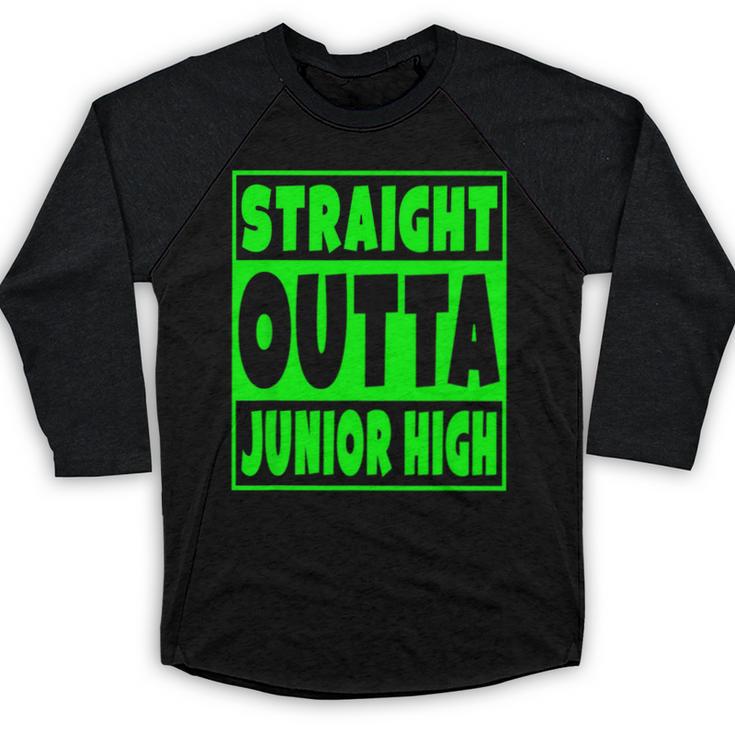 Straight Outta Junior High School Graduation  T-Shirt Baseball Raglan Shirt