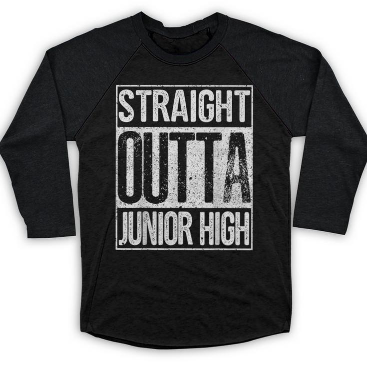 Straight Outta Junior High Shirt Graduation Idea Baseball Raglan Shirt