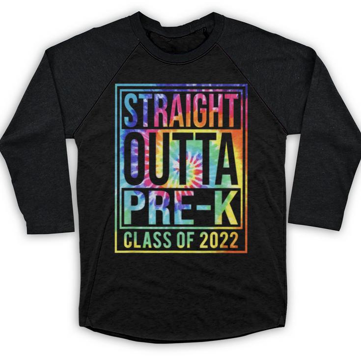 Straight Outta Pre-K Class Of 2022 Preschool Graduation Baseball Raglan Shirt