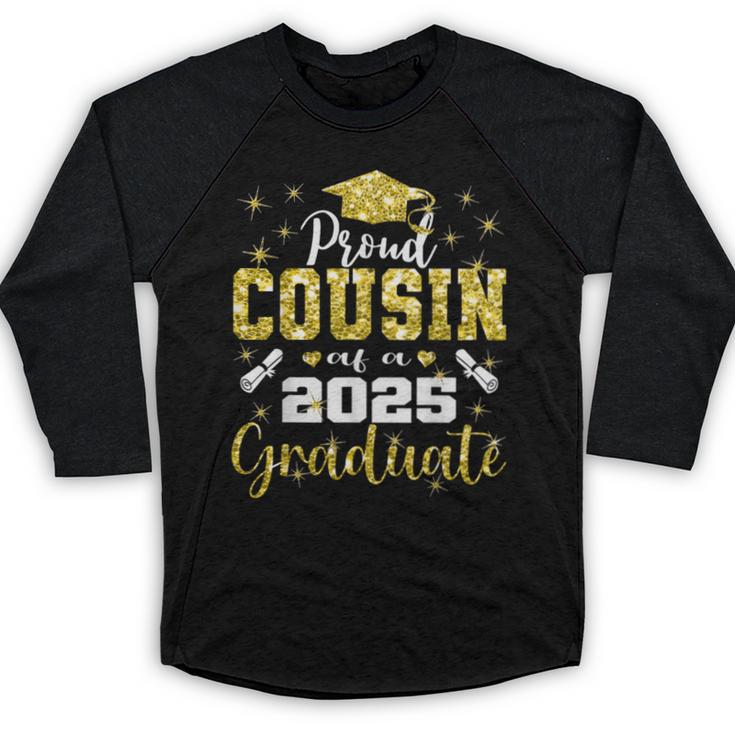 Super Proud Cousin Of 2025 Graduate Senior Graduation Family Baseball Raglan Shirt