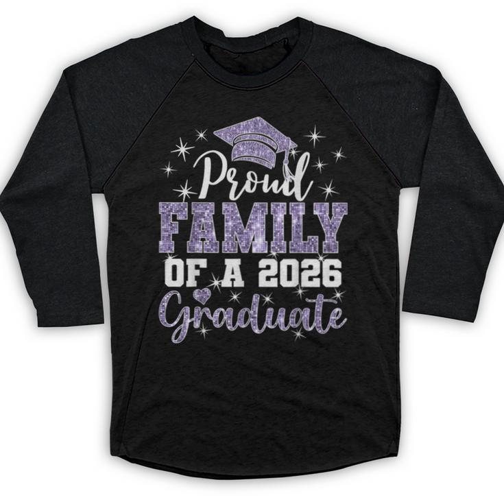 Super Proud Family Of 2026 Graduate Senior Graduation Family Baseball Raglan Shirt