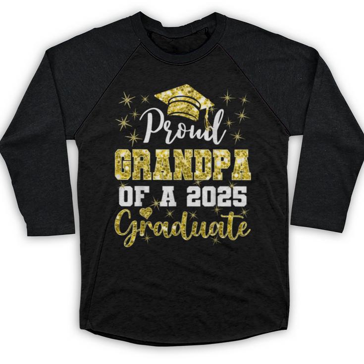 Super Proud Grandpa Of 2025 Graduate Graduation Family Baseball Raglan Shirt