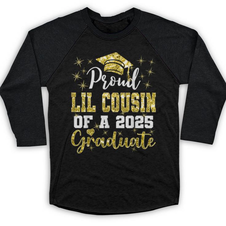 Super Proud Little Cousin Of 2025 Graduate Graduation Family Baseball Raglan Shirt
