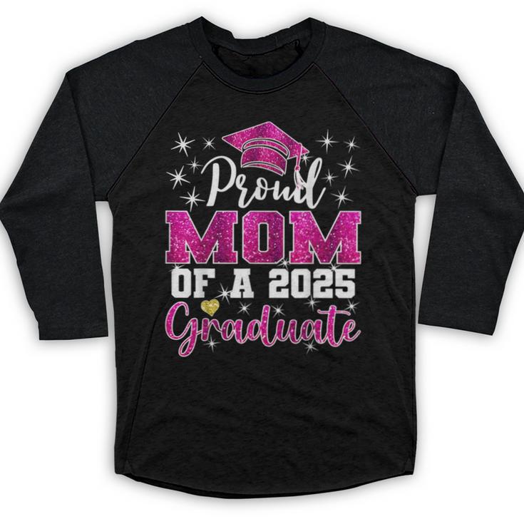 Super Proud Mom Of 2025 Graduate Senior Graduation Family Baseball Raglan Shirt