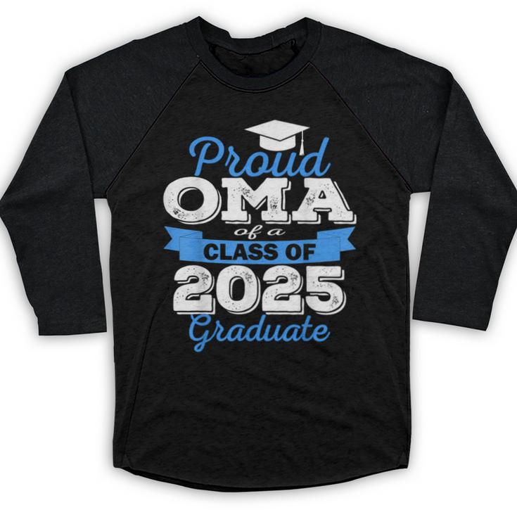 Super Proud OMA Of 2025 Graduate Senior Graduation Family Baseball Raglan Shirt