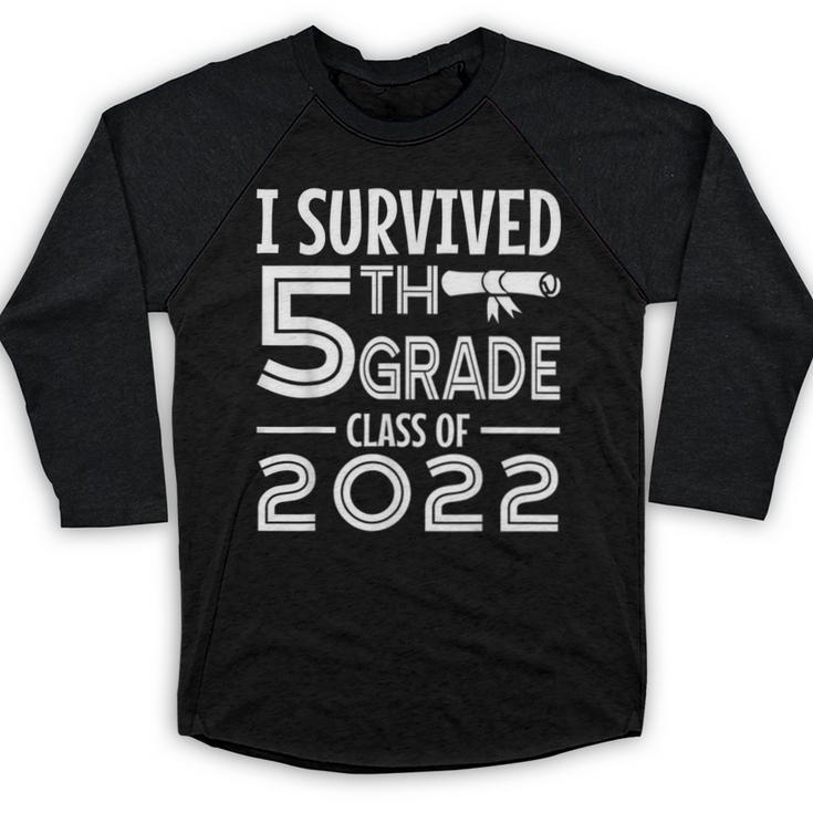 I Survived 5th Grade Class Of 2022 Graduation Student Baseball Raglan Shirt
