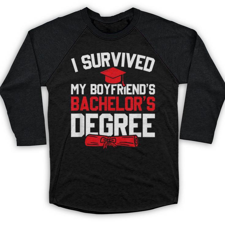 I Survived My Boyfriend's Bachelor's Degree Graduation Baseball Raglan Shirt