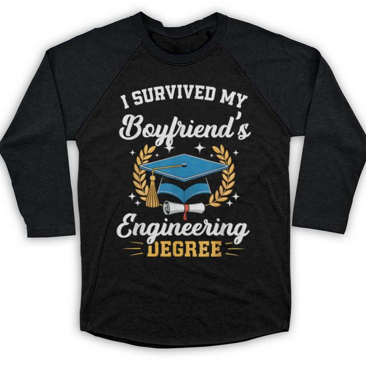 I Survived My Boyfriend's Engineering Degree Graduation Baseball Raglan Shirt