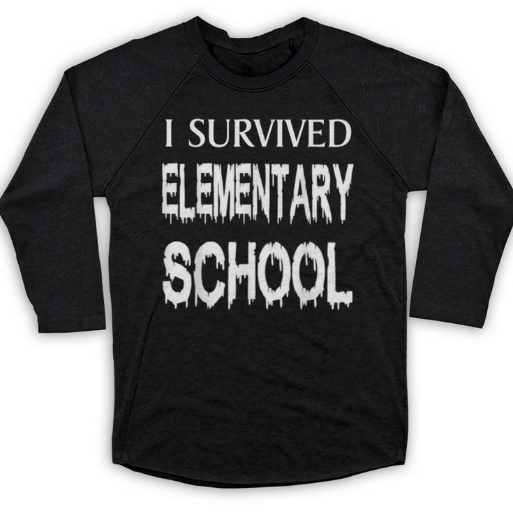 I Survived Elementary School  Graduation Shirt T-Shirt Baseball Raglan Shirt