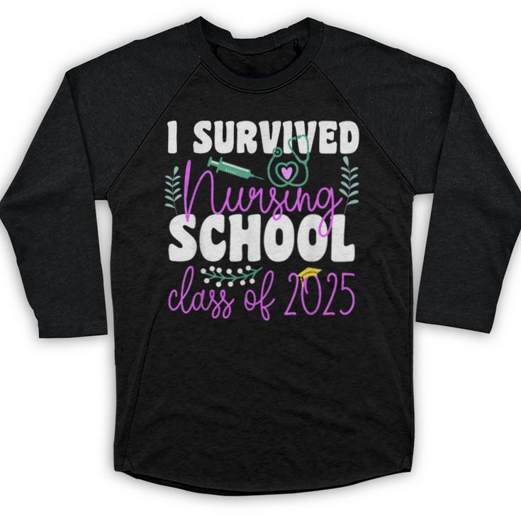 I Survived Nursing School Class Of 2025 New Nurse Graduation Baseball Raglan Shirt