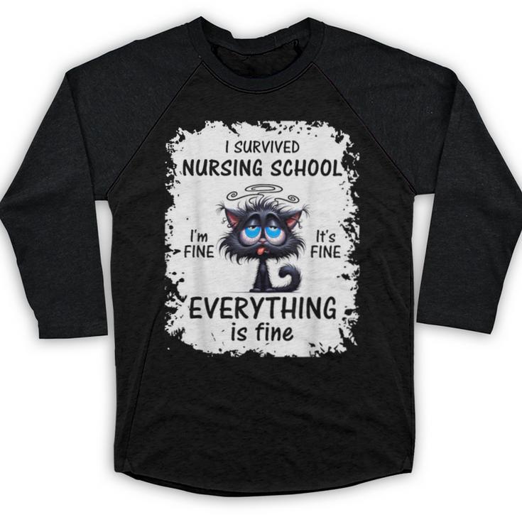 I Survived Nursing School Graduation 2025 Baseball Raglan Shirt