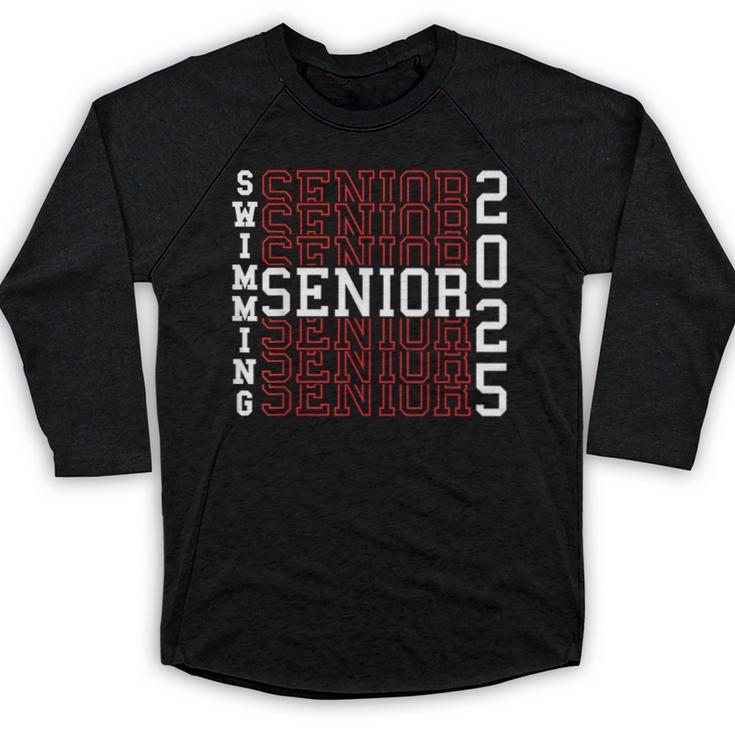 Swimming Senior Night Swimming Senior 2025 Graduation 40 Baseball Raglan Shirt