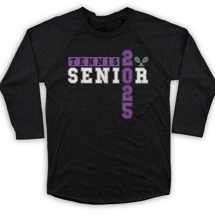 Tennis Senior Night Tennis Senior 2025 Graduation 43 Baseball Raglan Shirt