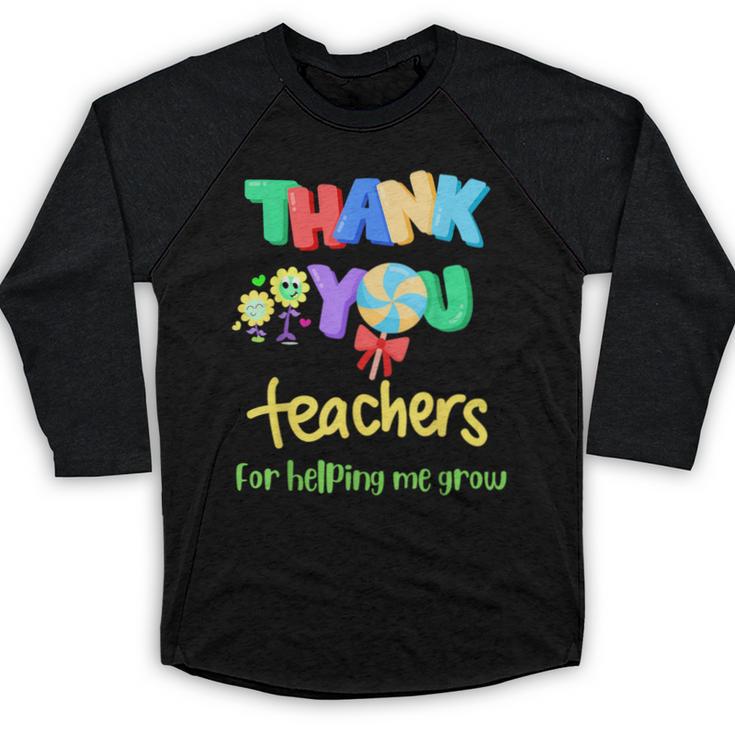 Thank You Teacher Appreciation Graduation Men Women Kids Baseball Raglan Shirt