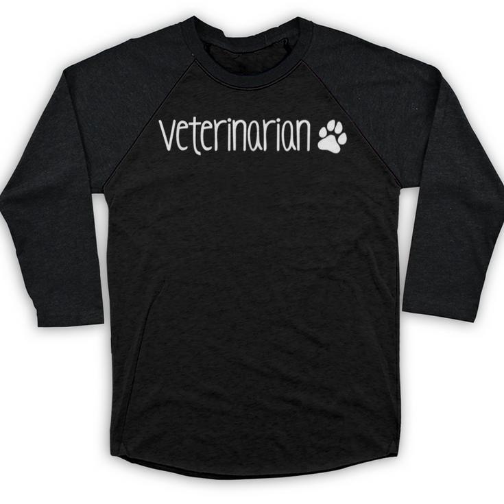 Veterinarian Shirt Cute Vet Tech Graduation Baseball Raglan Shirt