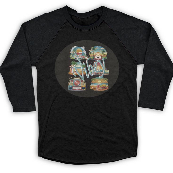 Vibey Nostalgia & Retro Charm Baseball Raglan Shirt