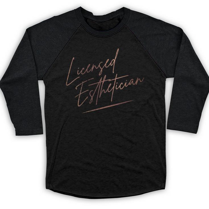 Vintage Licensed Esthetician Graduation Licensed Esthetician Baseball Raglan Shirt