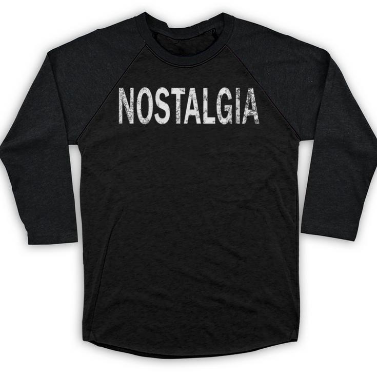 Vintage Nostalgia Distressed Retro Vibes Baseball Raglan Shirt