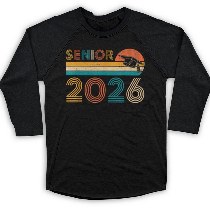 Vintage Senior 2026 Graduate Class Of 2026 Graduation Grad Baseball Raglan Shirt