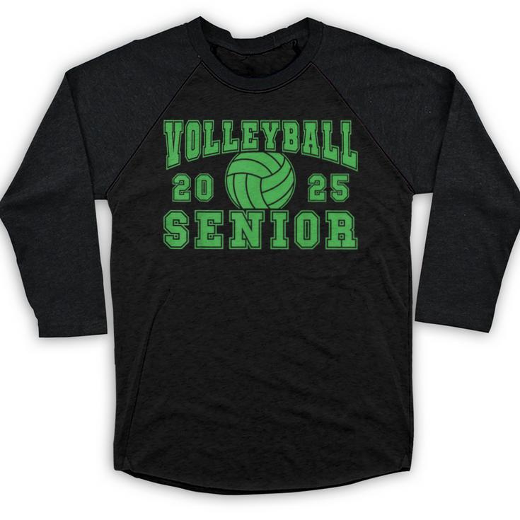 Volleyball Senior Night Volleyball Senior 2025 Graduation 16 Baseball Raglan Shirt