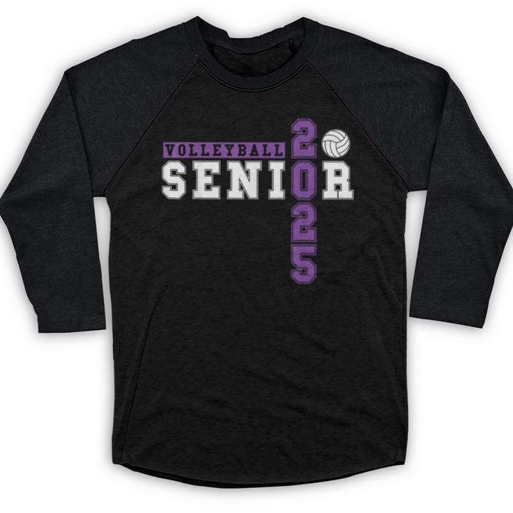 Volleyball Senior Night Volleyball Senior 2025 Graduation 26 Baseball Raglan Shirt