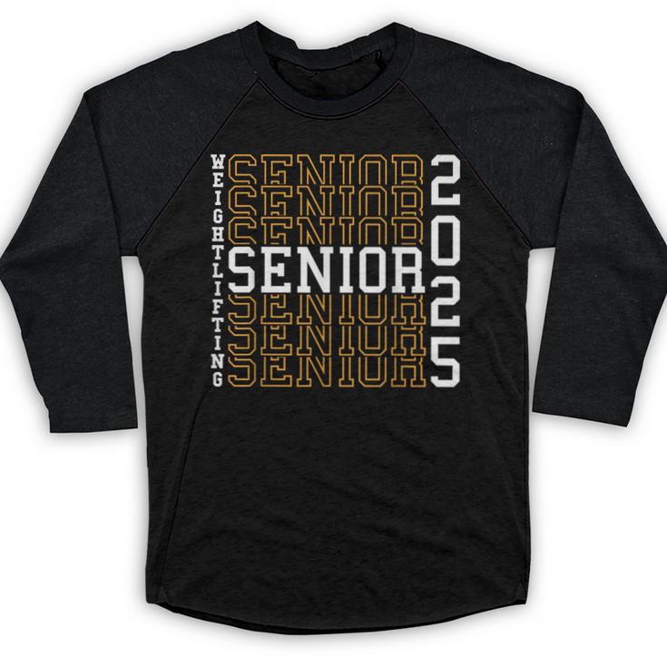 Weightlifting Senior Night Senior 2025 Graduation 42 Baseball Raglan Shirt