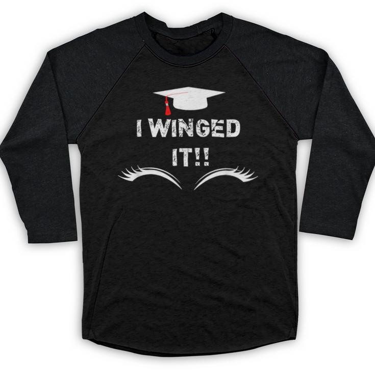 I Winged It Cosmetology Graduation Baseball Raglan Shirt