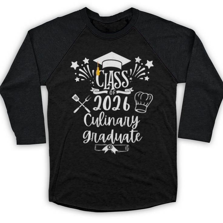Women's Class Of 2026 Culinary Graduate Food Cuisine Chef Graduation Baseball Raglan Shirt