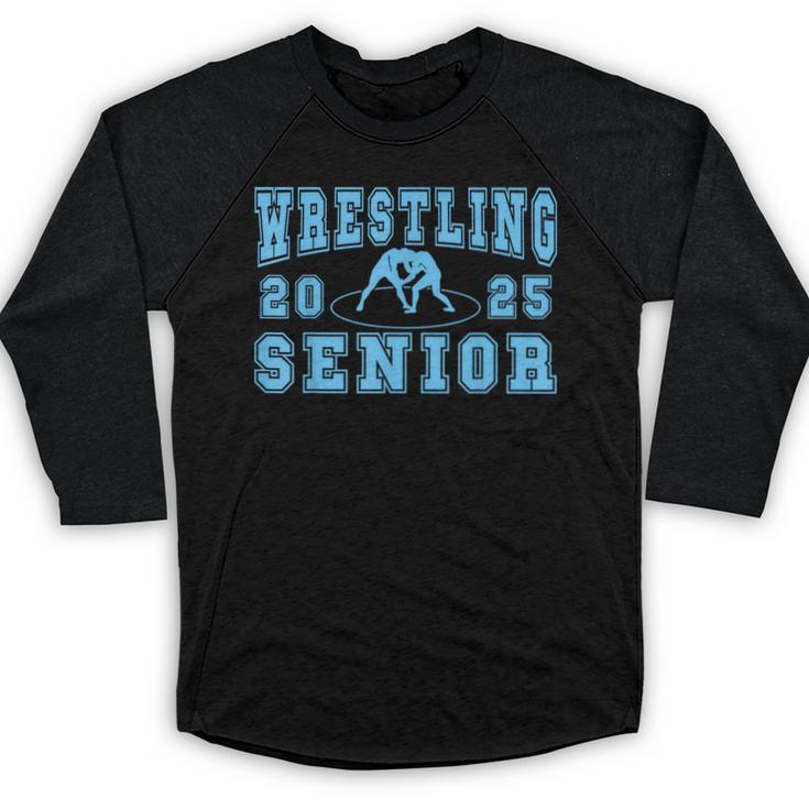 Wrestling Senior Night Wrestling Senior 2025 Graduation 38 Baseball Raglan Shirt