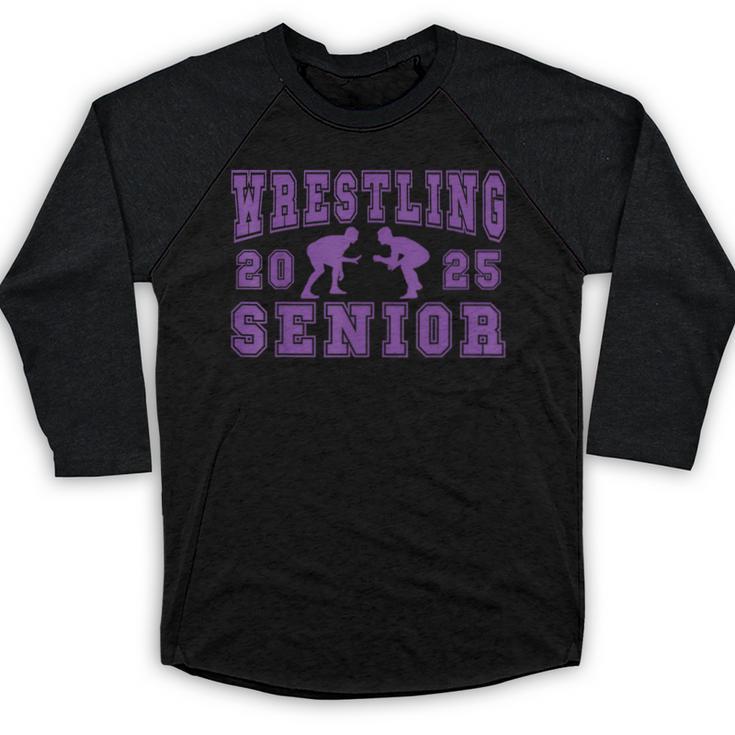 Wrestling Senior Night Wrestling Senior 2025 Graduation 49 Baseball Raglan Shirt