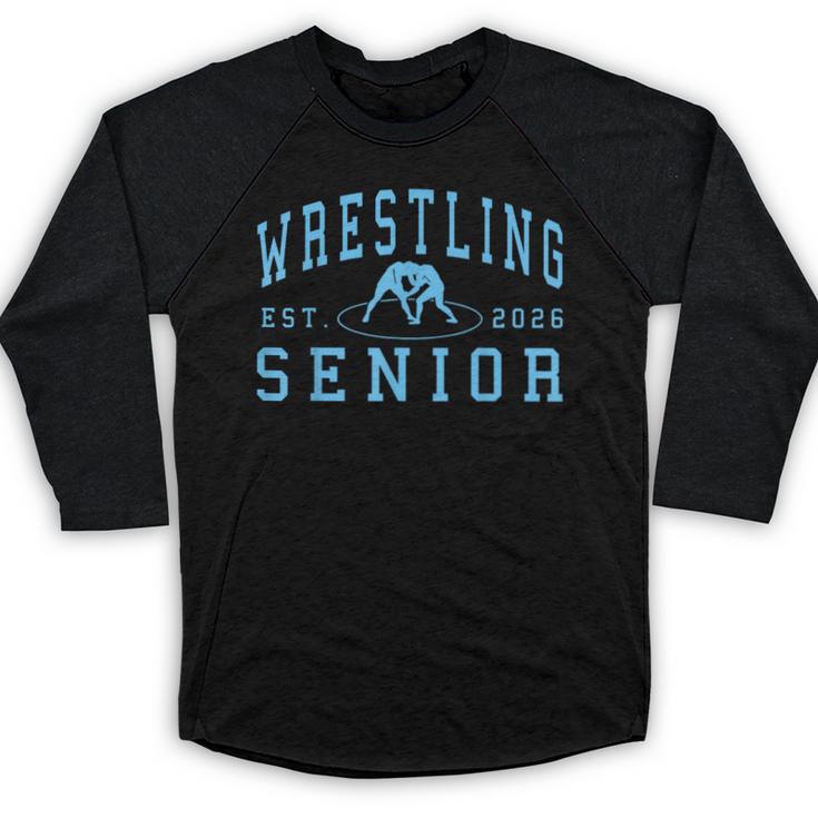 Wrestling Senior Night Wrestling Senior 2026 Graduation 70 Baseball Raglan Shirt