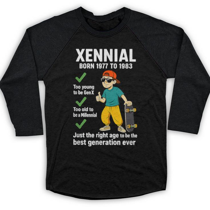 Xennial Born 1977 To 1983 Nostalgia Baseball Raglan Shirt
