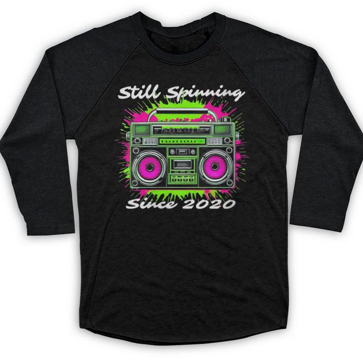 Y2K Home DJ Quarantine Nostalgia Boombox Party Baseball Raglan Shirt