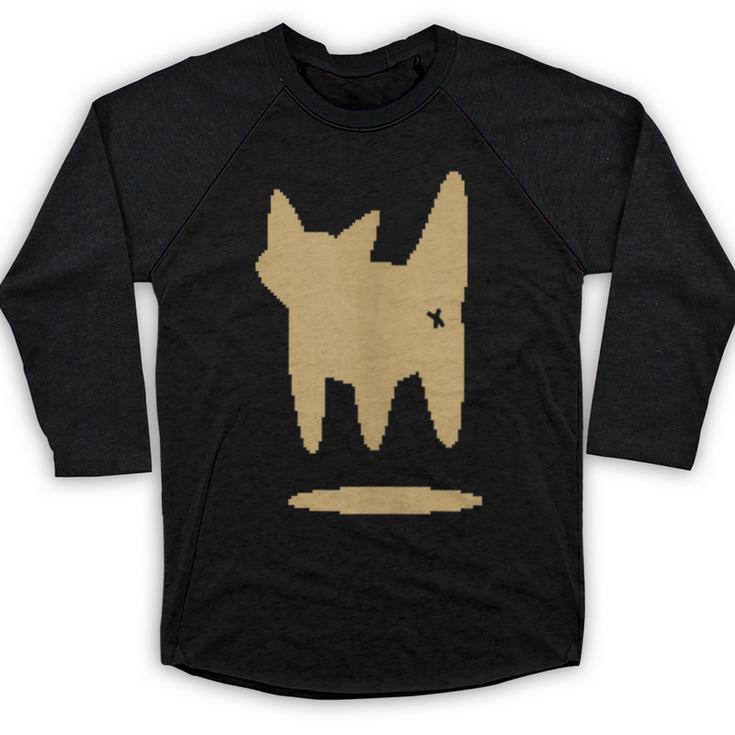 Yk2 Cat With Tomboy Tail 90s Nostalgia Downtown Indie Baseball Raglan Shirt