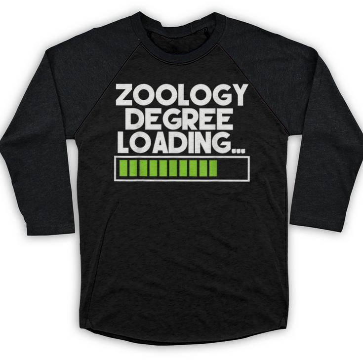 Zoology Degree Loading Zoologist Graduation Student Tee Baseball Raglan Shirt
