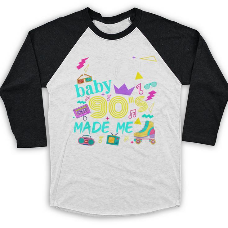 1980s 80's Baby 1990s 90's Made Me Birthday Nostalgia Vibes Baseball Raglan Shirt 1980s 80's Baby 1990s 90's Made Me Birthday Nostalgia Vibes Baseball Raglan Shirt