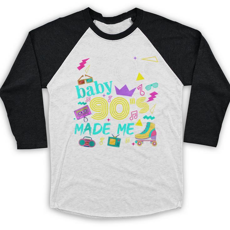 1980s 80's Baby 1990s 90's Made Me Birthday Nostalgia Vibes Baseball Raglan Shirt