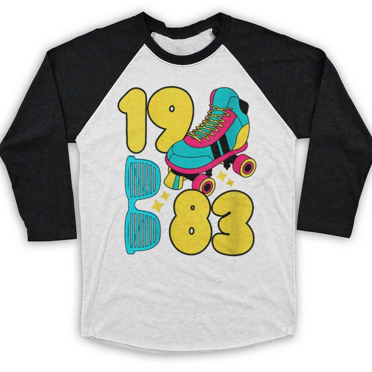 1983 Retro Raised In The 80s Old School Nostalgia Vibes Baseball Raglan Shirt
