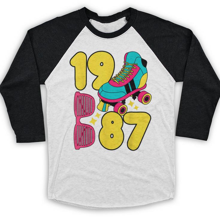1987 Retro Raised In The 80s Old School Nostalgia Vibes Baseball Raglan Shirt 1987 Retro Raised In The 80s Old School Nostalgia Vibes Baseball Raglan Shirt