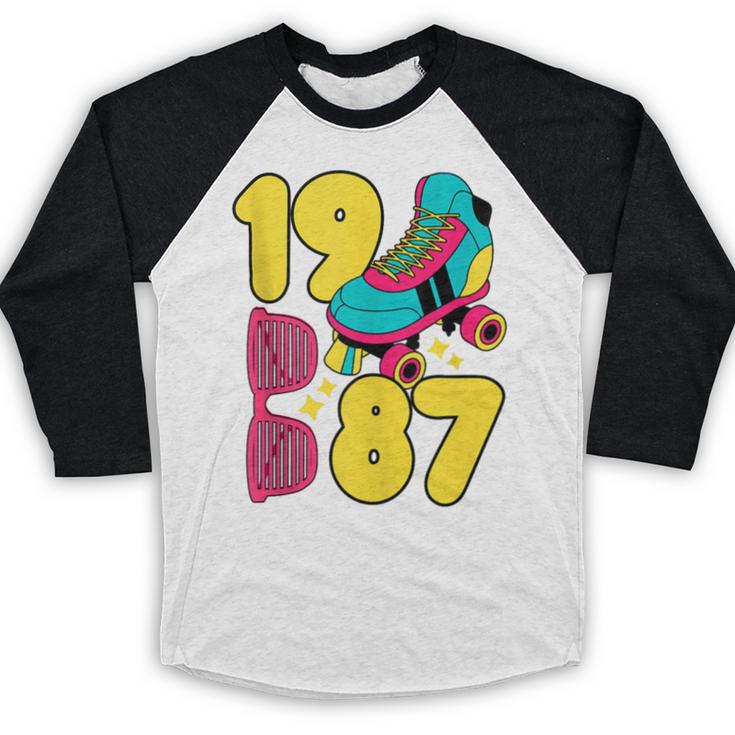 1987 Retro Raised In The 80s Old School Nostalgia Vibes Baseball Raglan Shirt 1987 Retro Raised In The 80s Old School Nostalgia Vibes Baseball Raglan Shirt