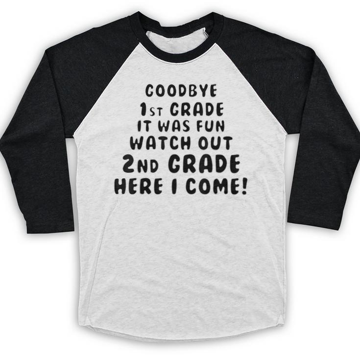 1st First Grade Graduation Tshirt Moving On To 2nd Grade Baseball Raglan Shirt