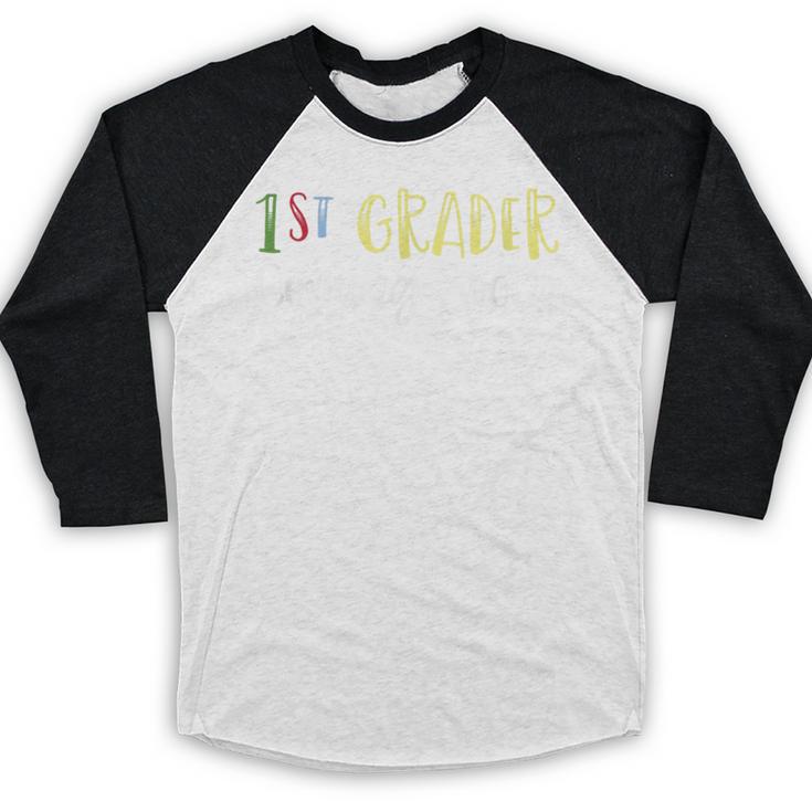 1st Grader Coming Soon Kindergarten Graduation Baseball Raglan Shirt