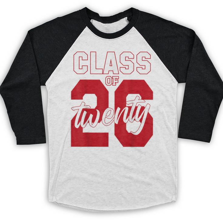 2 Sided Class Of 2026 Senior 2026 Graduation Baseball Raglan Shirt