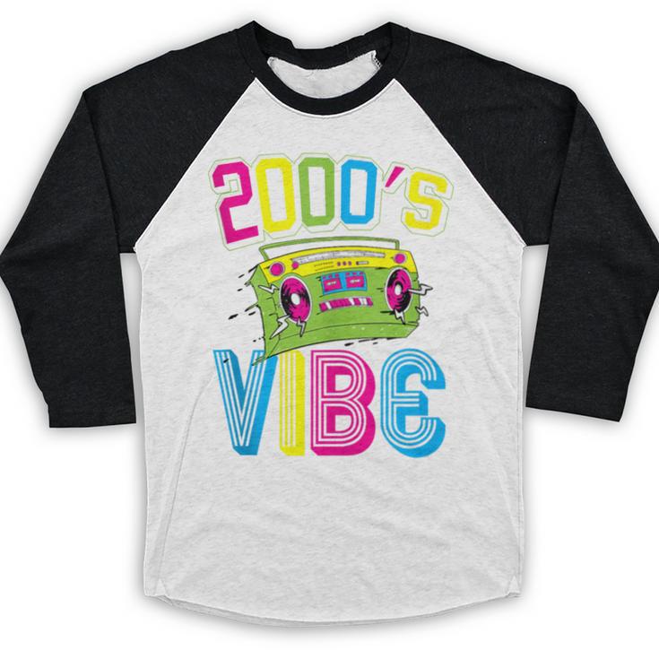 2000's Vibe Hip Hop Costume Early 2000s Party Nostalgia Baseball Raglan Shirt